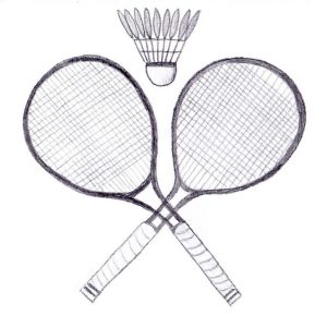 Drawing of Badminton Rackets.