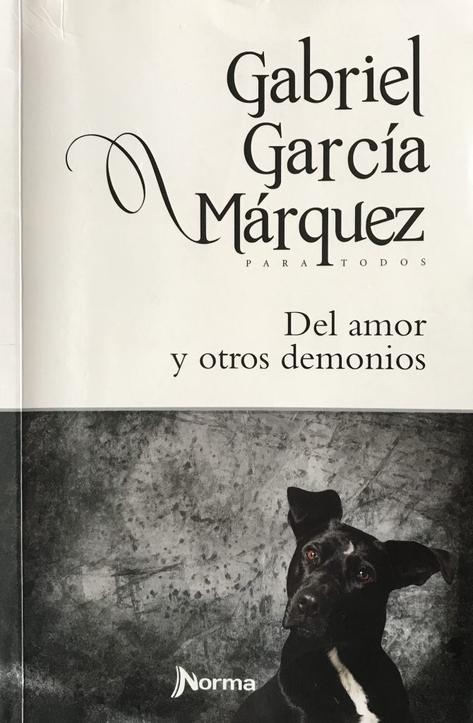 The cover of Garcia Marquez's "Of Love and Other Demons" in Spanish