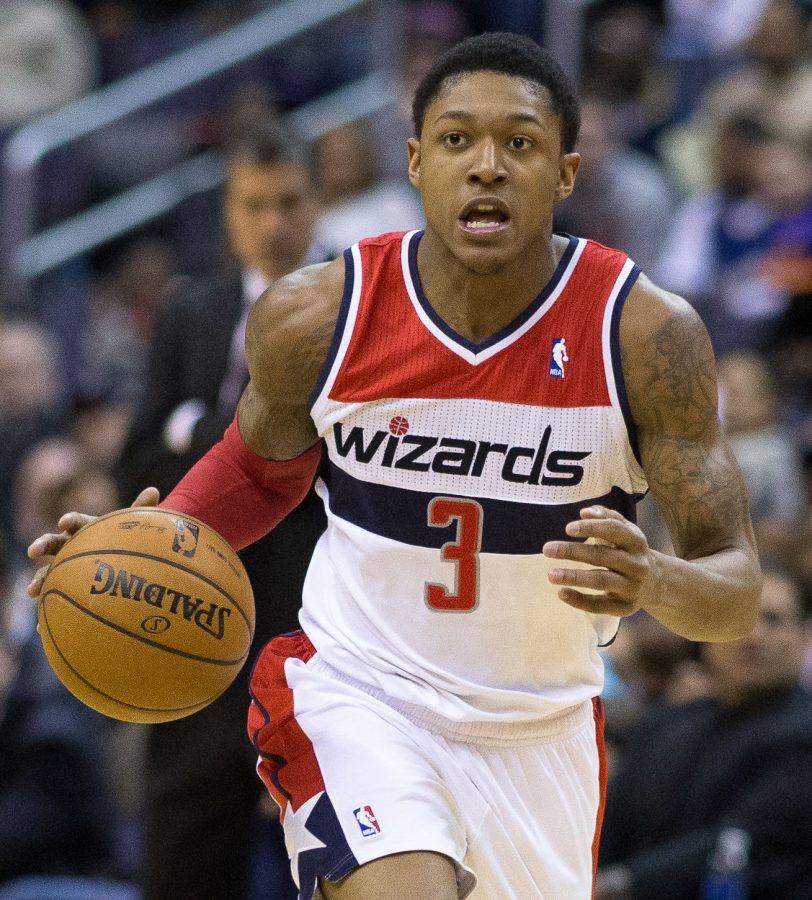 Bradley Beal near the start of his career in 2013, a year after he was drafted into the NBA. Since then, Beal has been a consistent leader for the Wizards offense. Photo via Wikimedia Commons