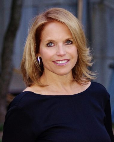 Katie Couric enjoys a Vanity Fair party in 2012.