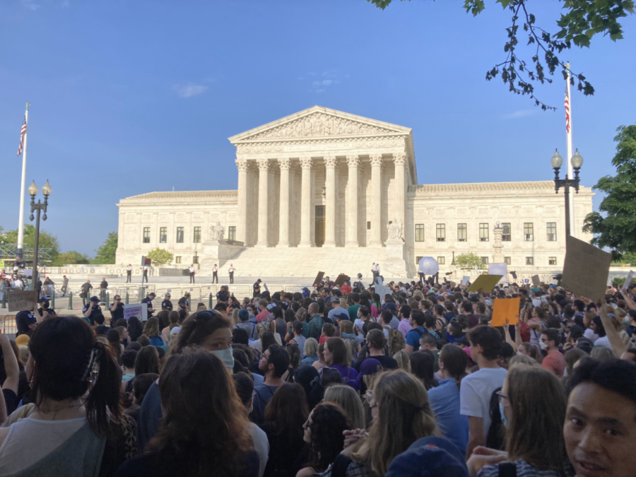 Protests erupted at the Supreme Court immediately after the draft was leaked. (Everett Johnson)