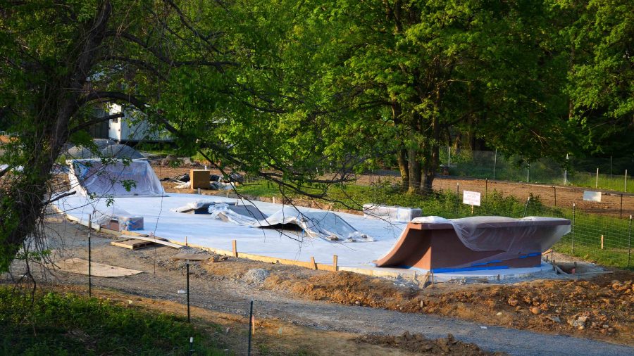 Skate park under construction