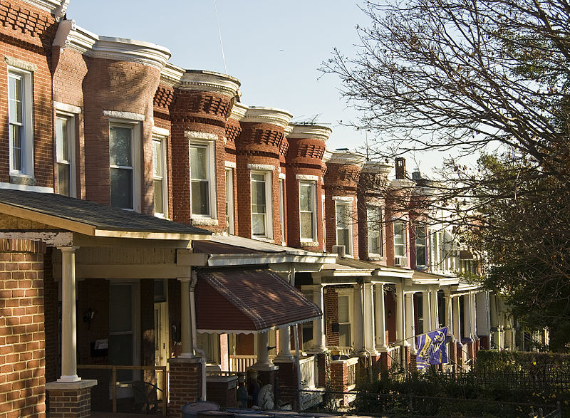 Row of townhouses