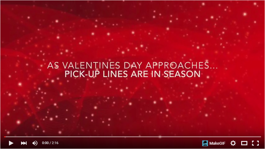 A screenshot form a Valentines Day video.