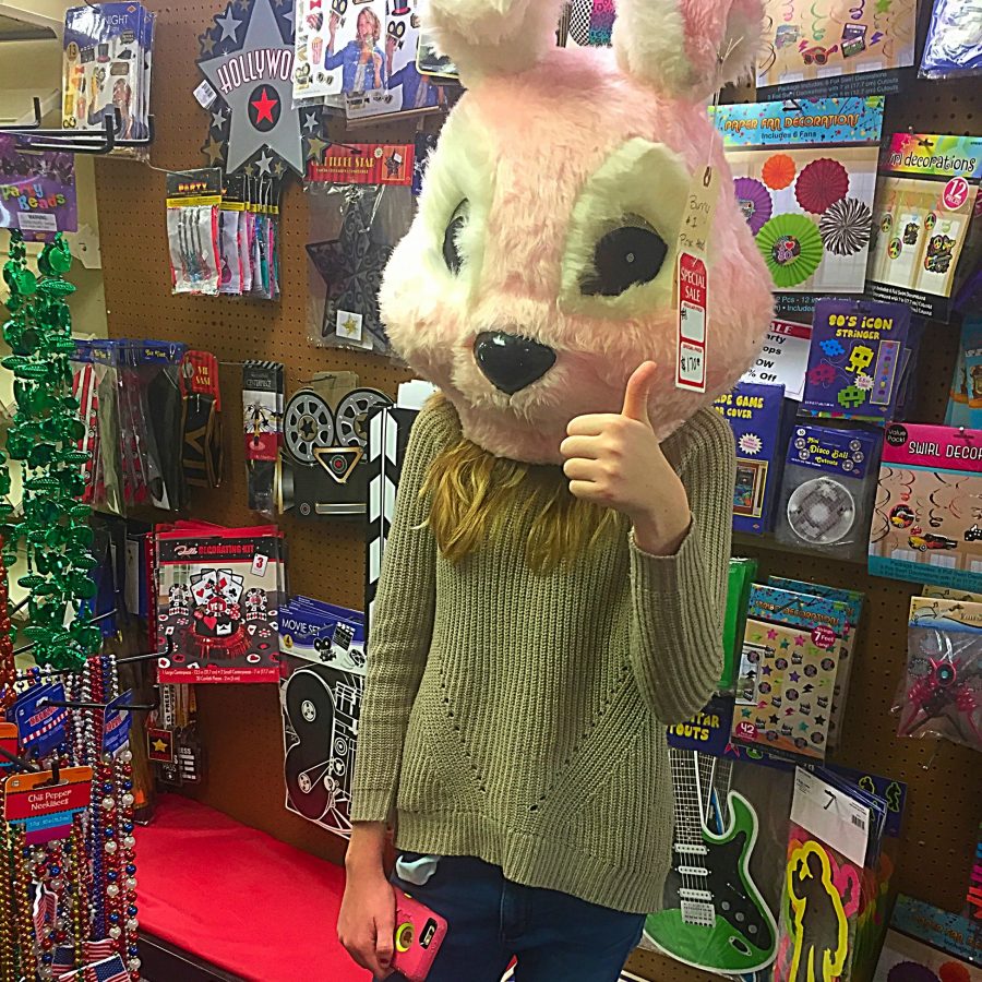 Person in a rabbit costume