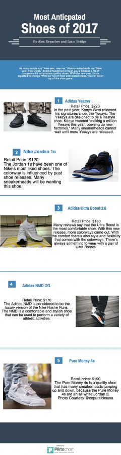 This is an infographic about new shoes one should buy in 2017