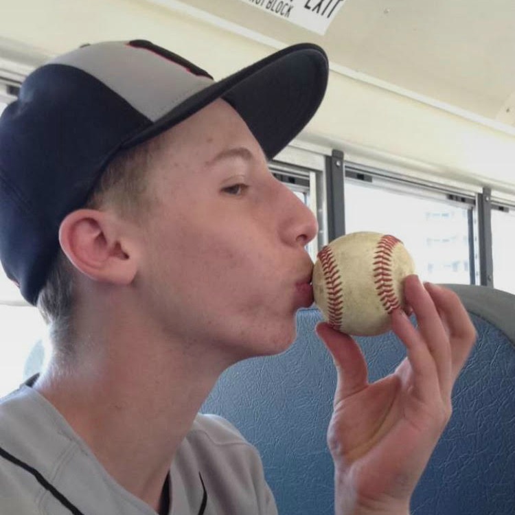 Jay Nesson kisses his game ball
