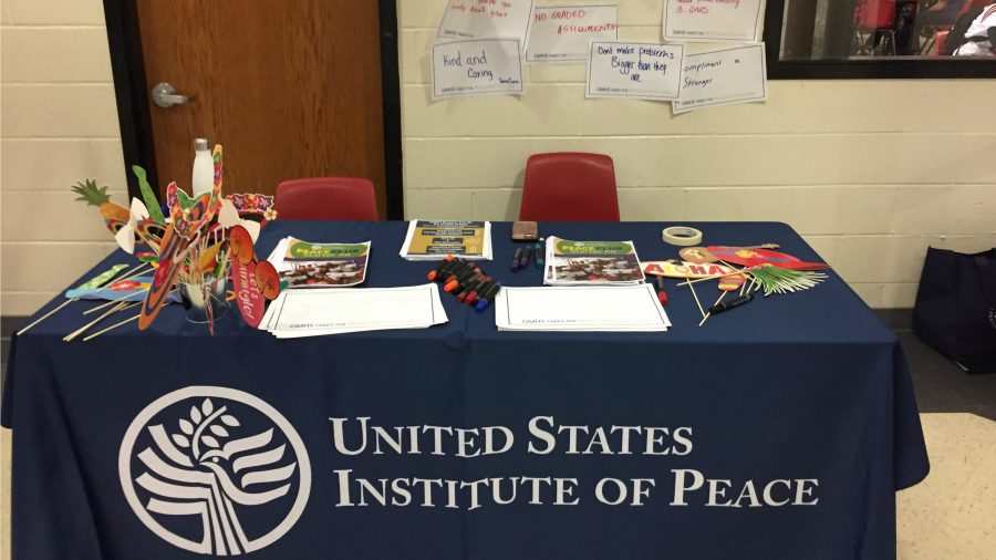 An information table for the United States Institute of Peace.