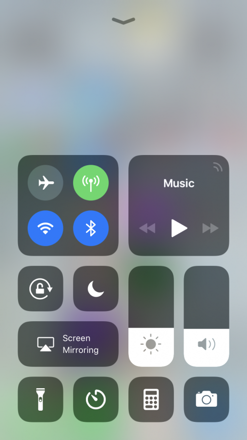 The command center of the new iOS 11.