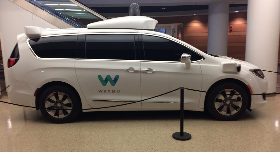 A driverless car by Waymo.