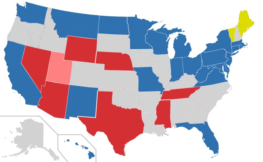 A map of the 2018 Senate races and their  partisan leanings (Photo via Wikimedia Commons)