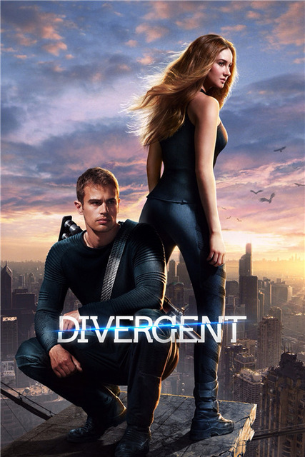 Two characters from Divergent next to each other in promotional poster