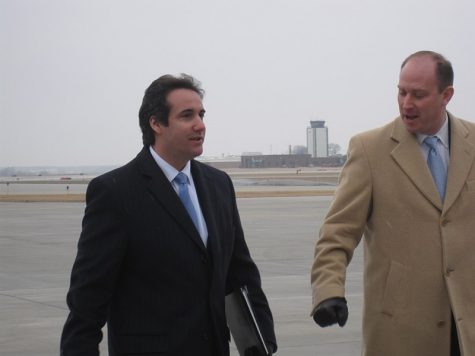 Michael Cohen, Trump’s personal lawyer, arrives at an airport.