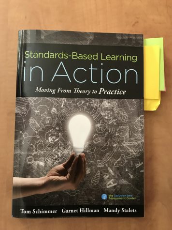 A book titled "Standards-Based Learning in Action"