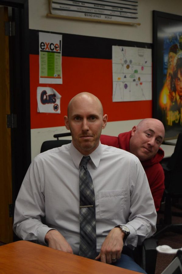Bald men in the basement: Mr. Eric Duchaj and Mr. Jon Pepper