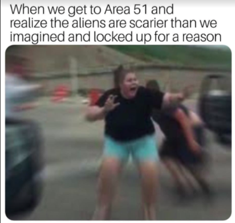 A meme about raiding Area 51