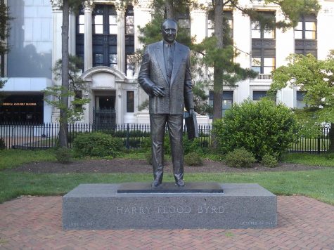 A statue of former VA Governor and U.S. Senator Harry Flood Byrd, who passed away in 1966. 