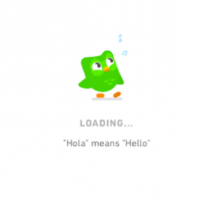 screenshot of the Duolingo owl 