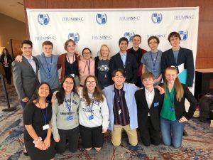 Model UN members in early 2020 at a conference. The club will still be holding virtual conferences and meetings this year. (Photo courtesy of Umika Pathak)