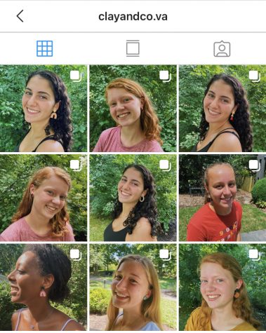 Instagram page with earrings