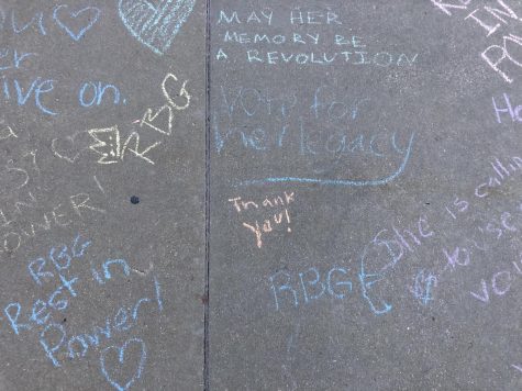 chalk messages for Ruth Bader Ginsburg