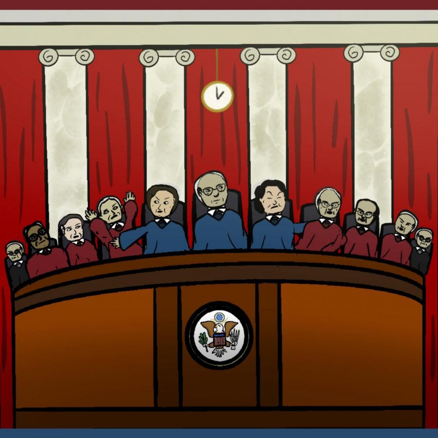 graphic of 11 justices