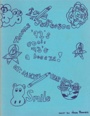 A school yearbook cover from 1992
