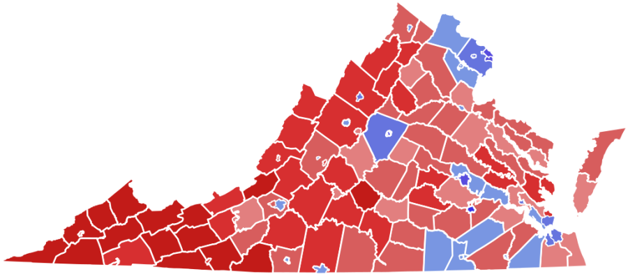 A map of the 2021 gubernatorial election results. Photo via Wikimedia Commons