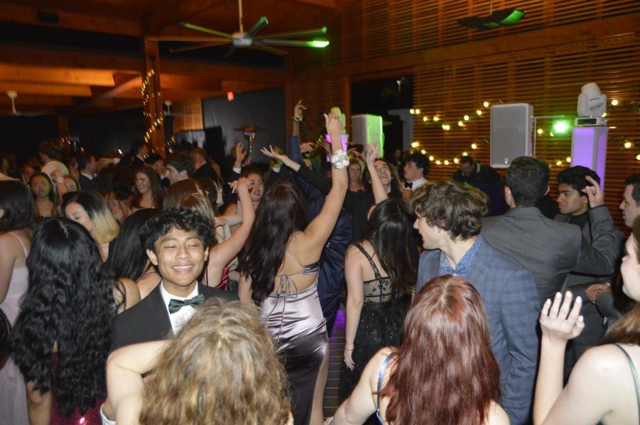 Meridian students enjoyed dancing to the music at prom on Saturday.