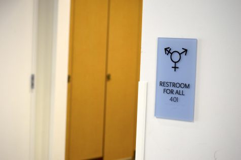 Meridian has gender neutral bathrooms, which can be used by all students, providing safety to trans and non-binary students. However, not all students in Virginia have this luxury. (Photo by Anna Goldenberg)