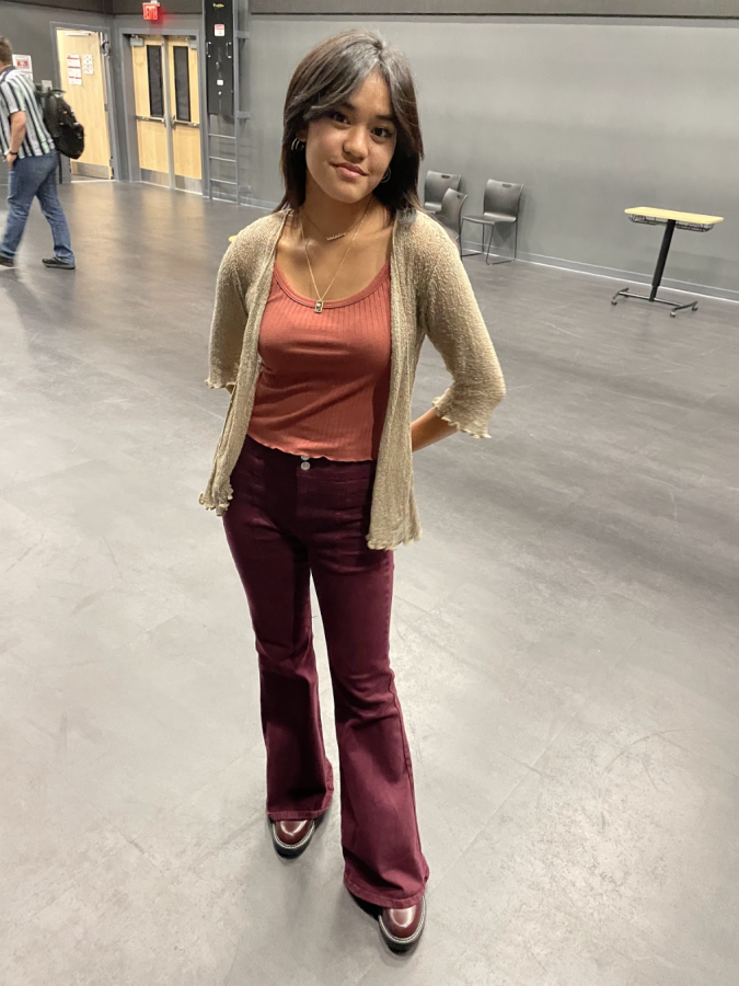 Senior Diwata Penaranda informs us that when she’s dressing, she tries to go for a 70s or 90s vibe, and we have to say she nailed it. Her perfect cardigan from Italy goes great with her choice of song, “(Only) About Love - Demo” by grentperez.