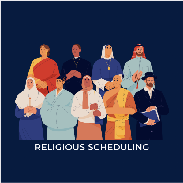  Giving religious holidays off has always been a problem in Meridian High School. We need to foster inclusivity by embracing diversity and recognizing minority religious holidays (Graphic by Umer Sohail). 