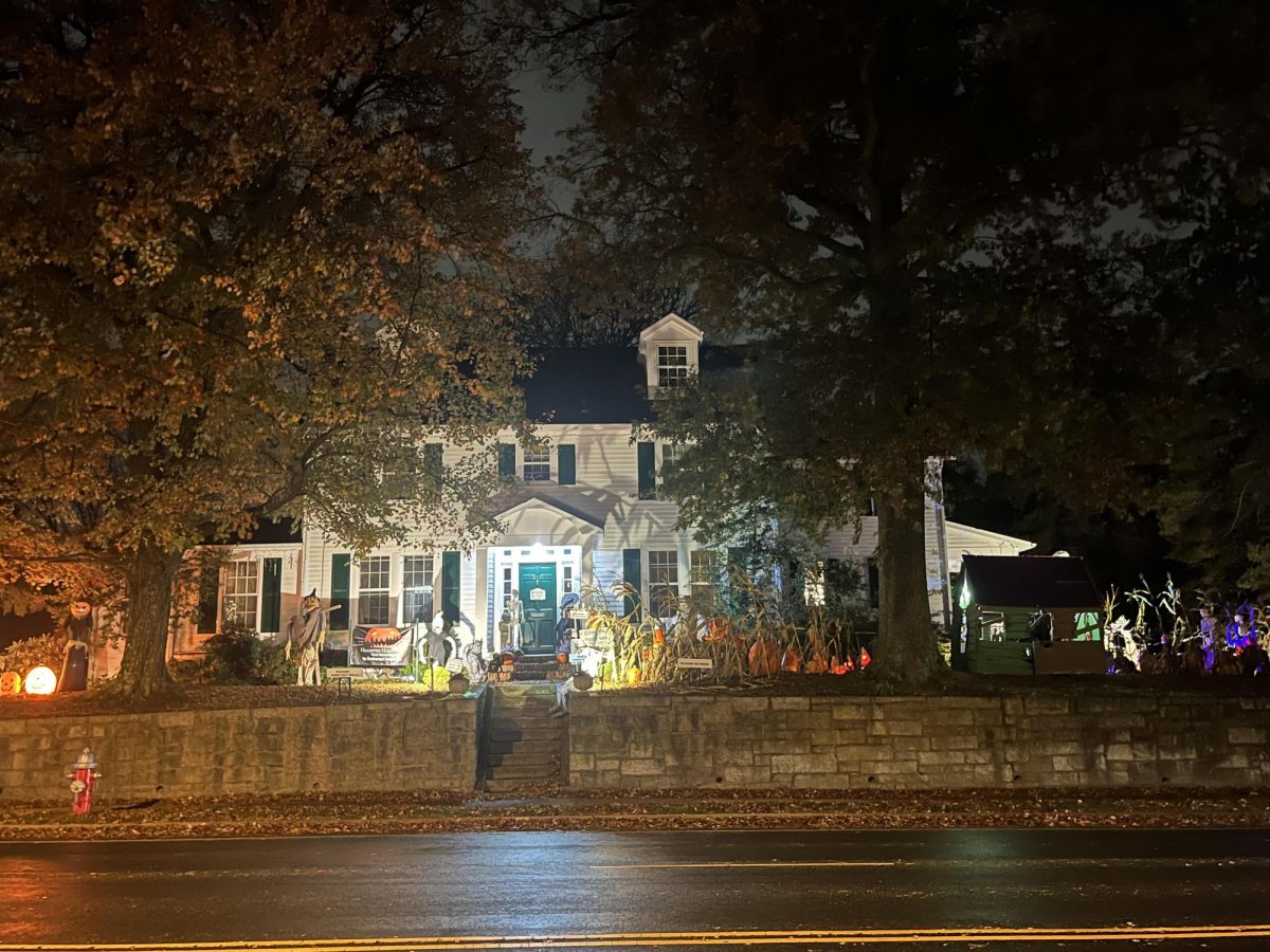 John Lanouettes decorated house sits on Broad Street, across from Dulin Methodist Church. (Photo by Molly Moore)