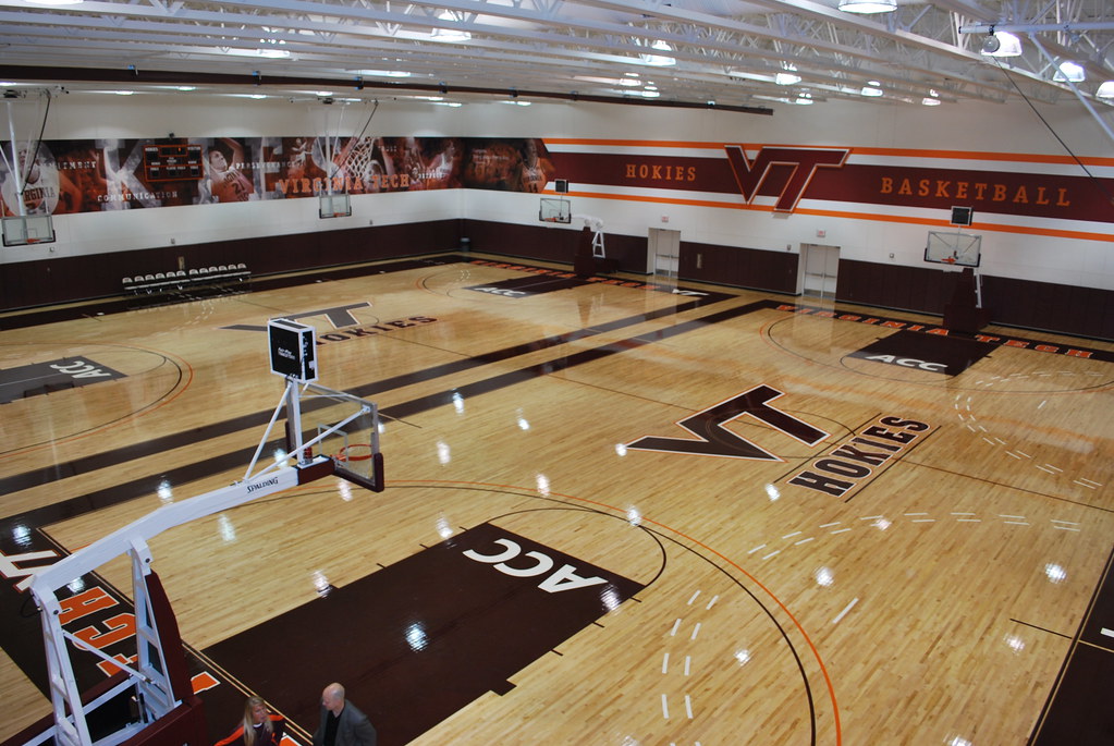 Picture of the Virginia Tech Hokies basketball team practice facility (Photo by Tech Sports)
