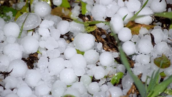 Hail is a rather uncommon weather phenomenon in Falls Church. (Photo by Luis Diaz Devesa via Getty Images)