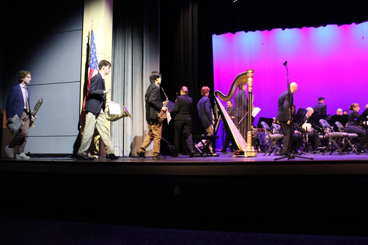 Student musicians performed alongside the United States Navy Band. (Photo by Binyamin Hassan)