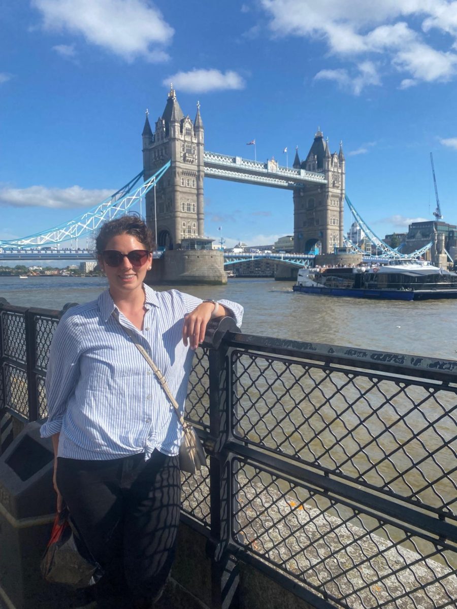 Ms. Risse at the London Tower Bridge last summer. (Photo courtesy of Ms. Risse)
