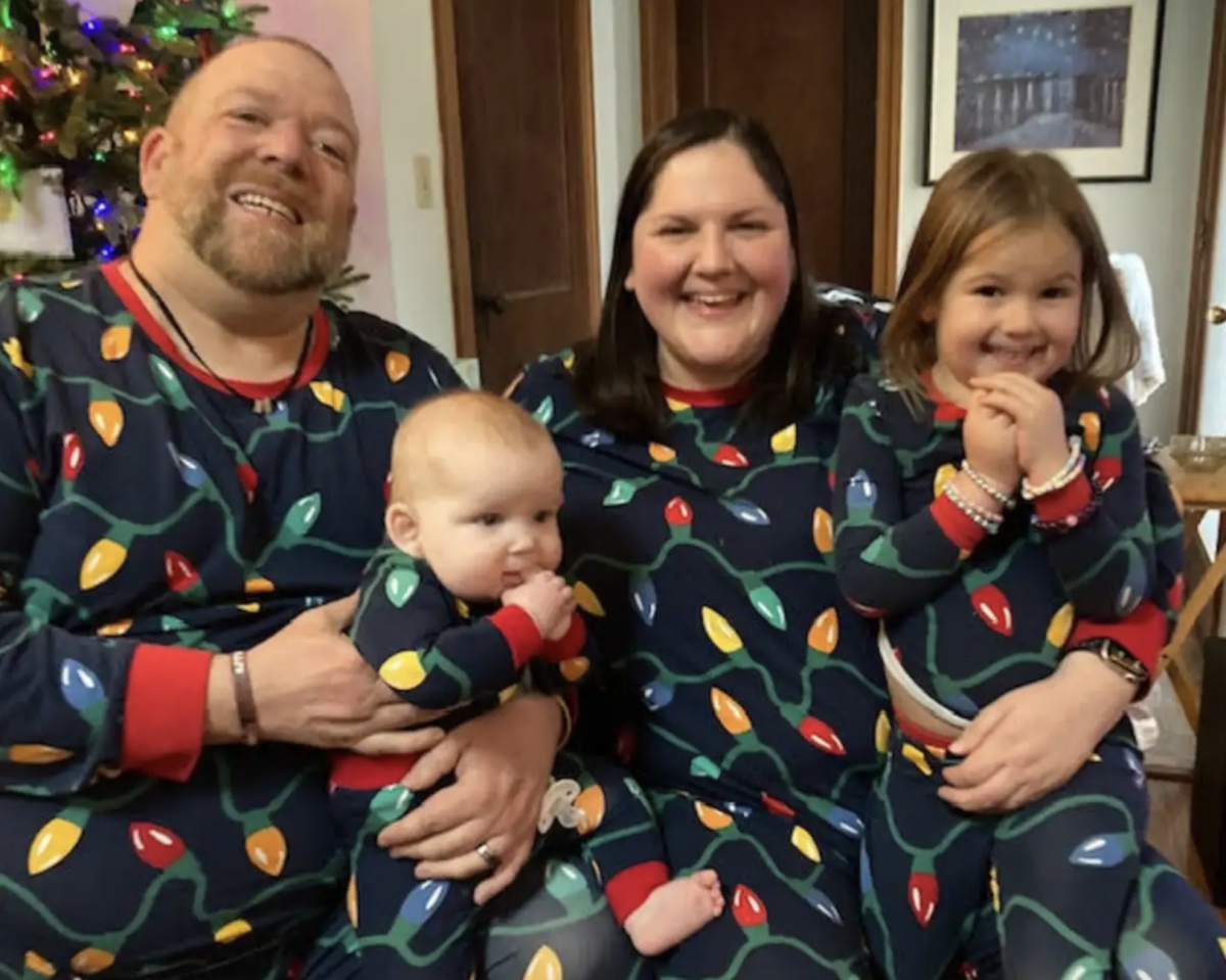 A Family photo of Mike Lyons dressed in Christmas attire. (Photo courtesy of Mike Lyons)