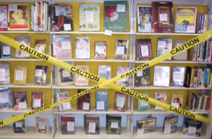  A shelf showing popular banned books. (photo via Flickr.com)