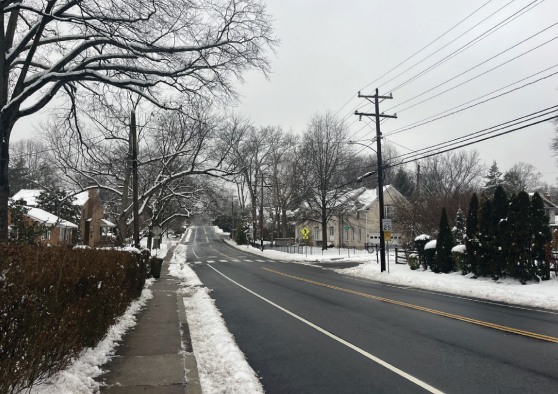 South West Street is clear and plowed after a large snowstorm in February. (Photo by Rachel Grooms)