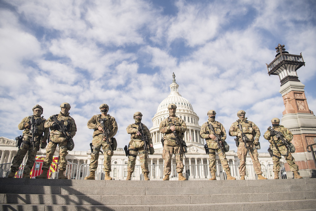 National Guard soldiers guard the capitol (Photo via Flickr)