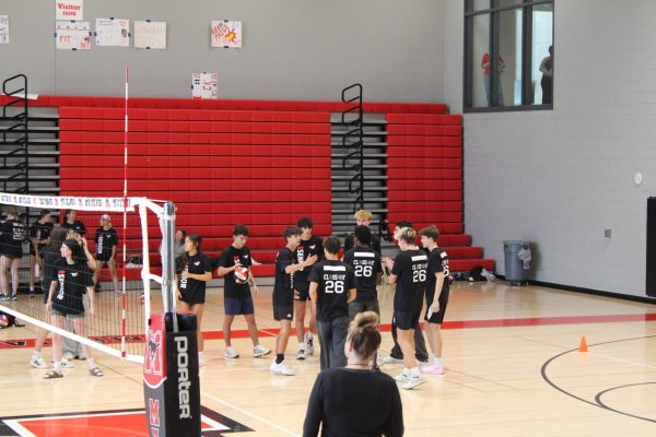 The senior team is thrilled after crushing the juniors and scoring the next point.
(Photo by Emily Johnson)