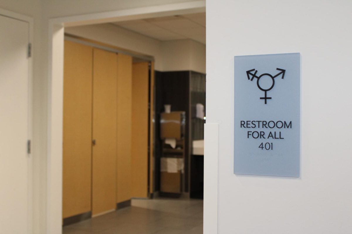 Gender-neutral bathrooms which were installed following Meridian's construction in 2023 (Photo by Alba Selle)