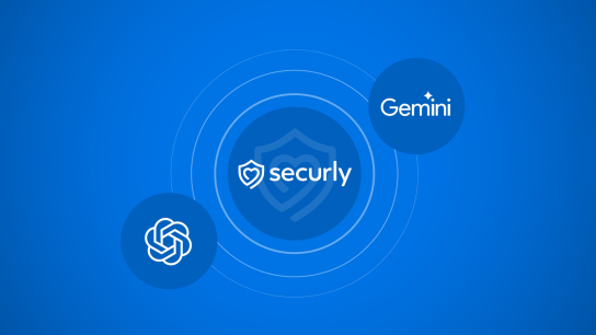 The Securly, ChatGPT and Gemini AI logos (Photo via Securly.com)