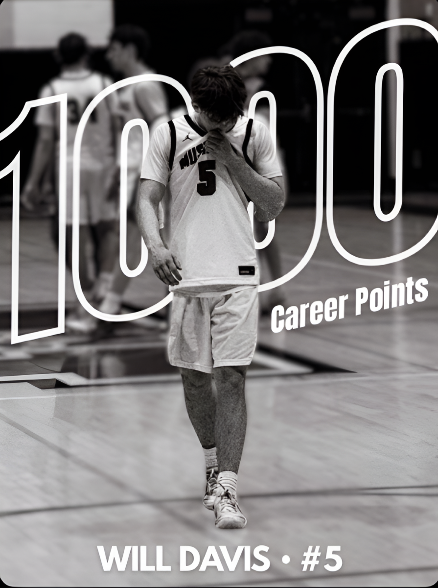 Senior Will Davis scored his 1,000th career point against the Brentsville Tigers on Thursday Feb. 5. (Photo via Schoology)