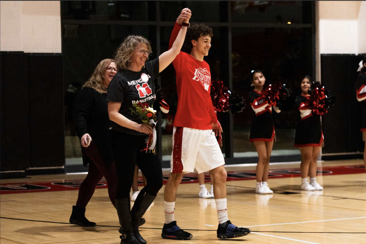 Emiglio Icabalceta at his senior night for boys varsity basketball. (Photo via Layla Kozbelt)