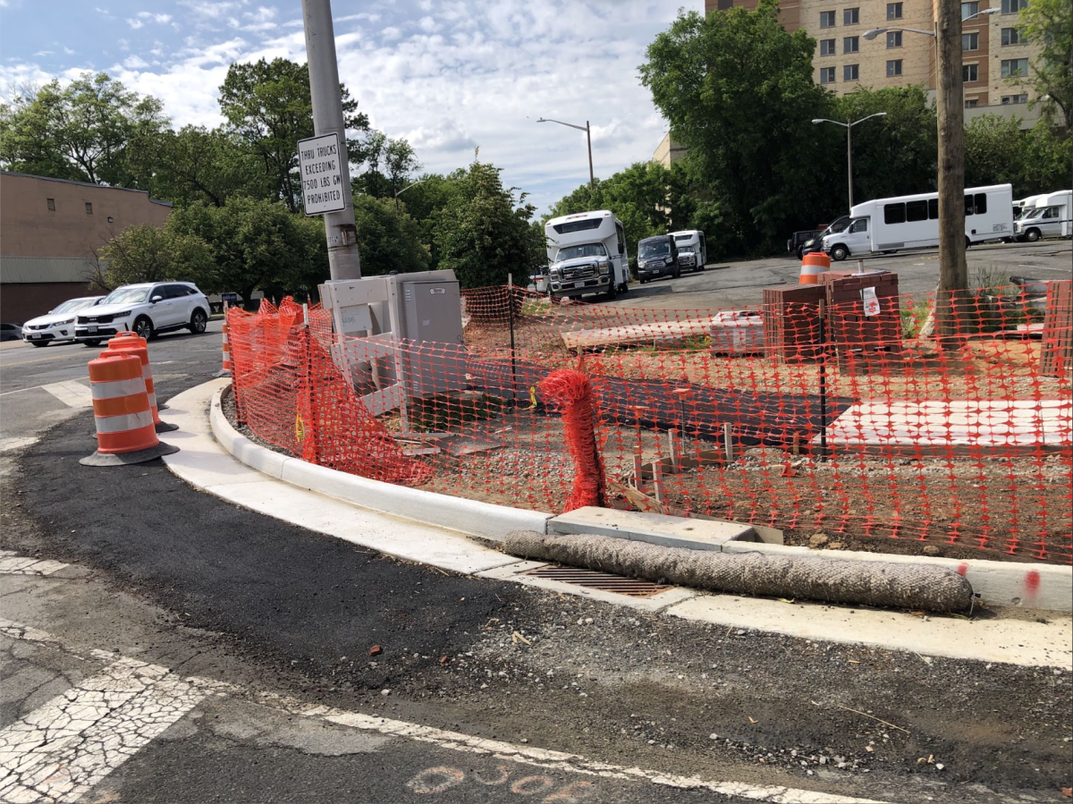 Sidewalks and crossings at the intersection have already been suspended as the area is prepared for road work.