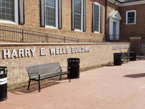 Falls Church City Hall, where community members gathered to discuss the city’s policing priorities and public safety concerns.